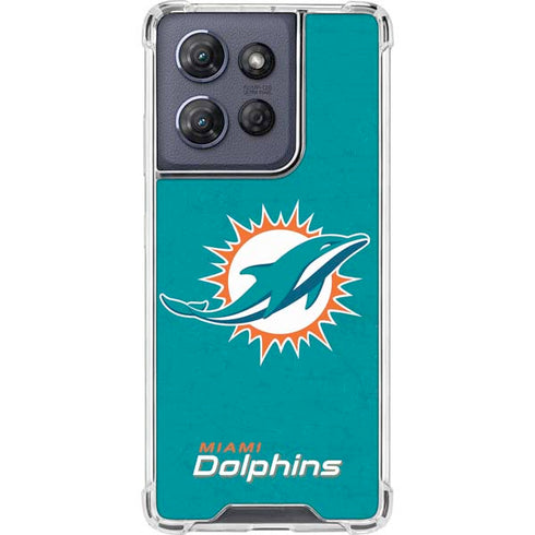 NFL Miami Dolphins Distressed- Aqua Moto G Play 5G (2025) Clear Case